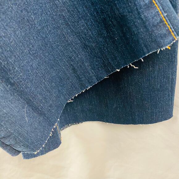Seven7 Jeans‎ Wide Leg Dark Wash Raw Hem Mid-Rise Size 29 - Picture 2 of 8